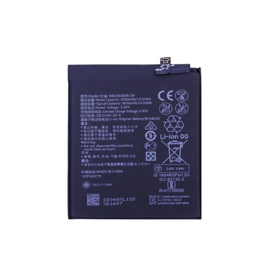 Batería HB436380ECW para Huawei P30 3650mAh Batería HB436380ECW para Huawei P30 3650mAh